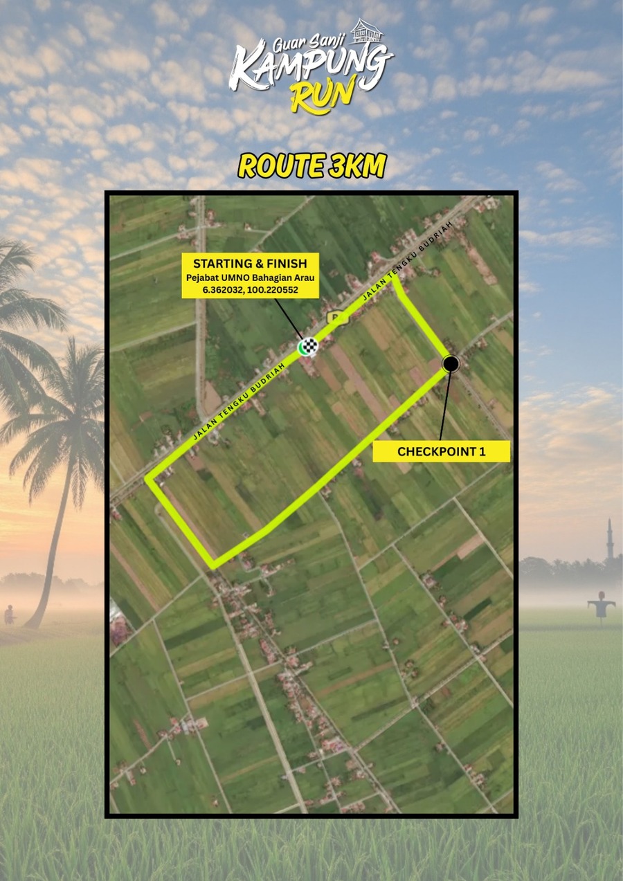 Guar Sanji Kampung Run 3km route