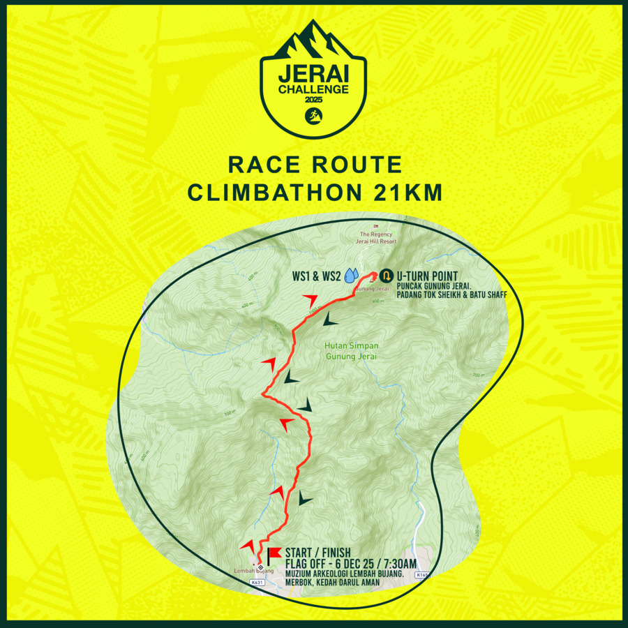 Race route for 21 km