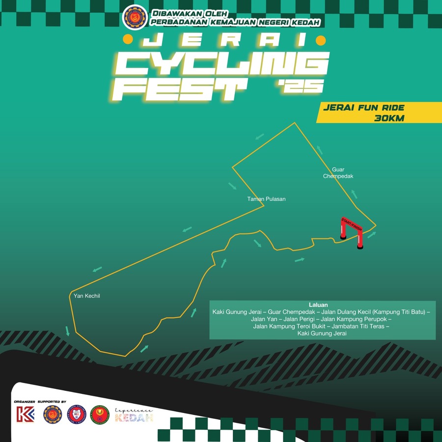 Route for 30 km Fun Ride