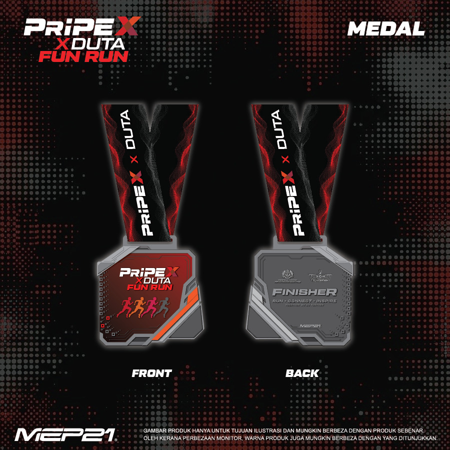 PRIPEX Fun Run 2026 finisher medal