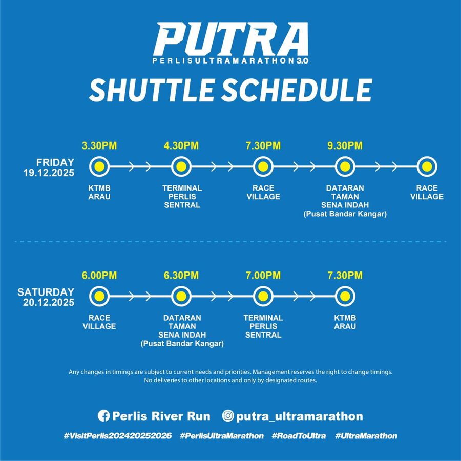 Shuttle schedule