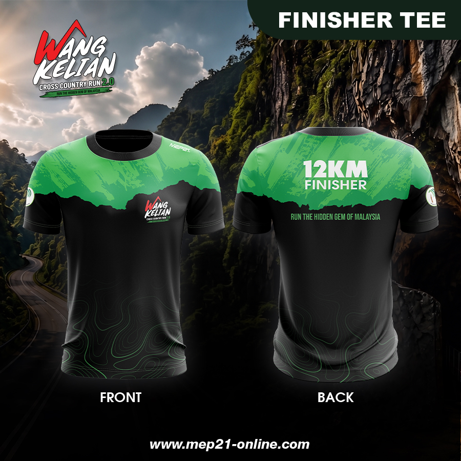 Wang Kelian Cross Country Run 2.0 finisher shirt for 12 km category