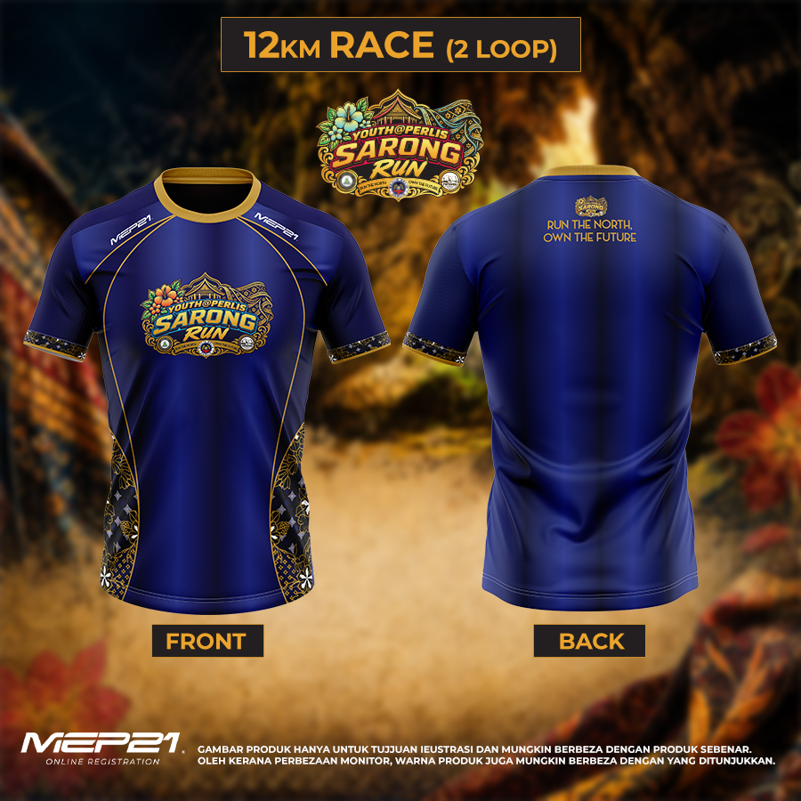Youth@Perlis Sarong Run 2026 event shirt 12 km