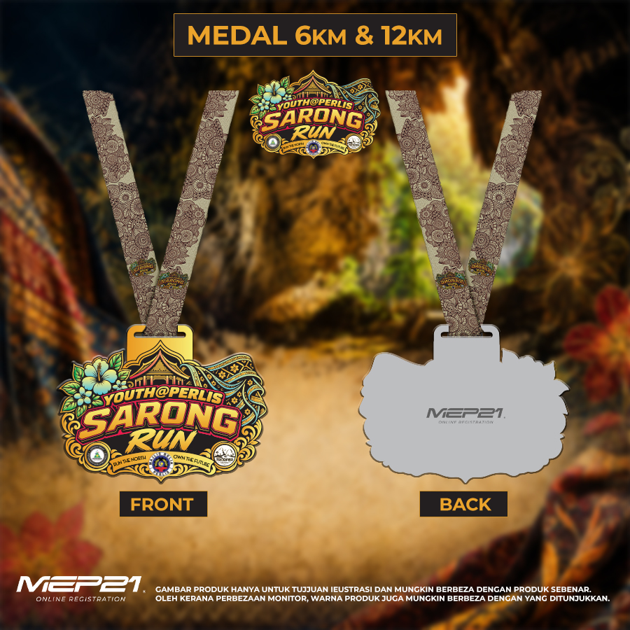 Youth@Perlis Sarong Run 2026 finisher medal