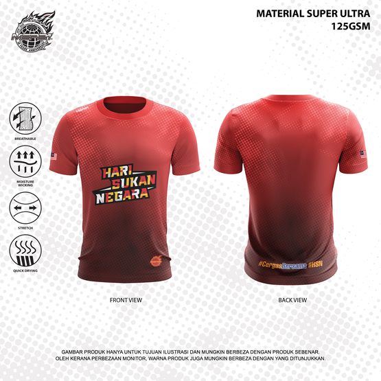 Hari Sukan Negara 2025 t-shirt (Red)