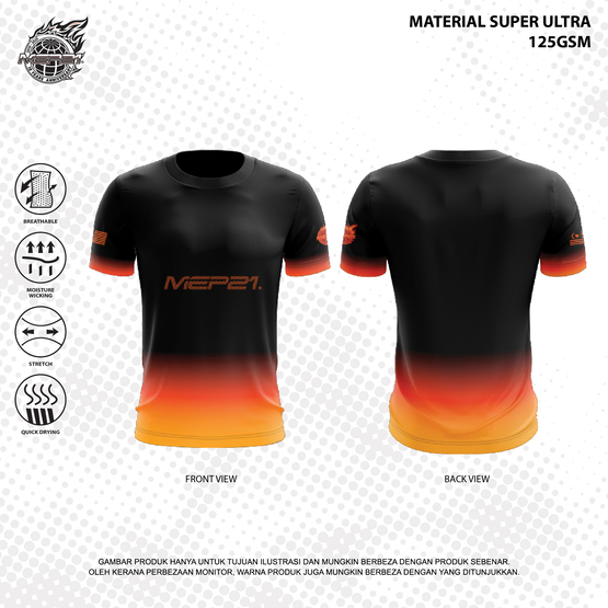 MEP21 t-shirt + FREE Hari Sukan Negara 2025 shirt (Blue & Yellow)