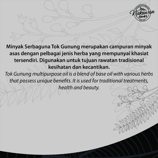 Minyak Herba Serbaguna Tok Gunung